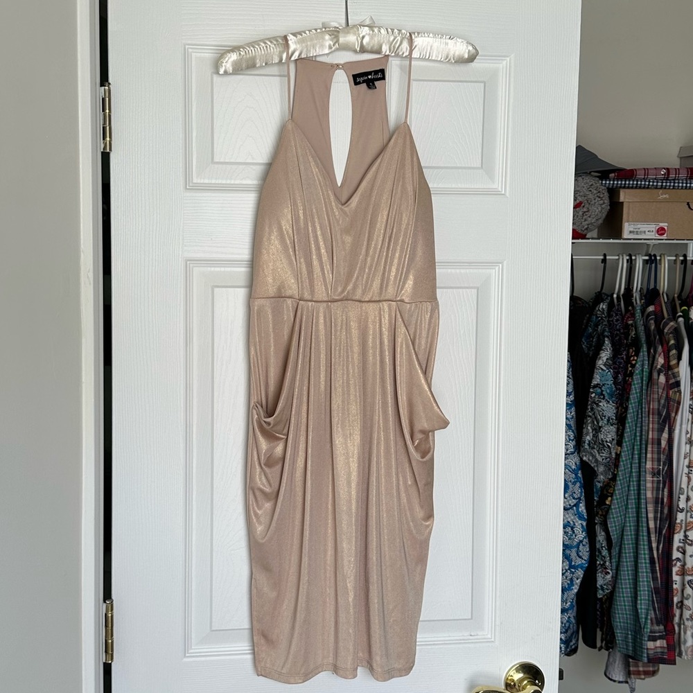 Gold cocktail dress